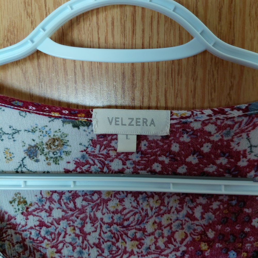 Velzera Multicolor Patchwork Lace-Up Large Blouse - image 4